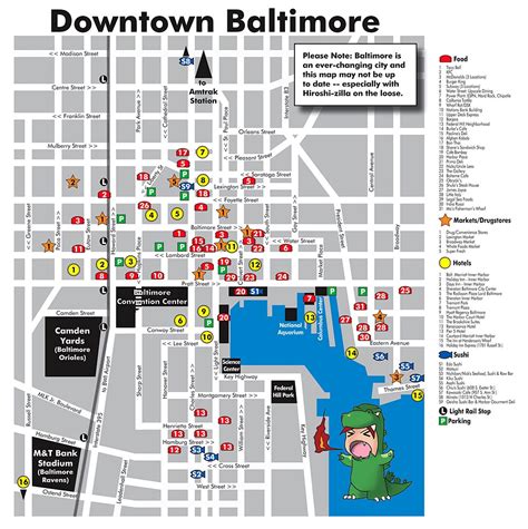 baltimore maryland map of downtown